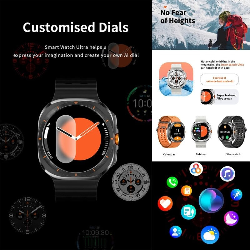 TF7 Ultra Smart Watch | Metal Body, AMOLED Display, Fitness & Health Tracker TF7 Smart Watch